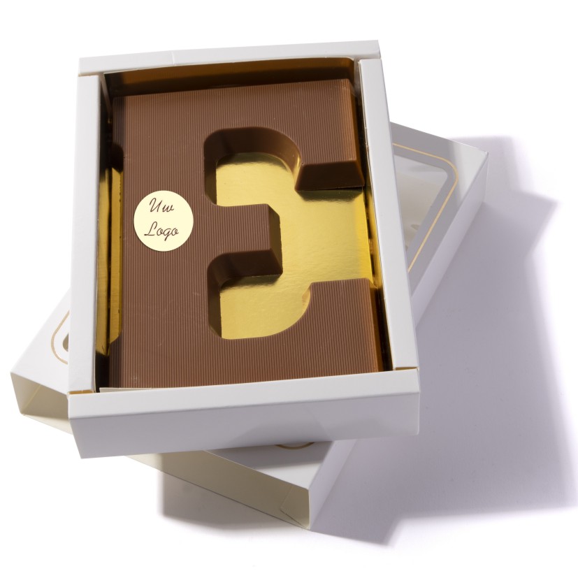 chocoladeletter met logo