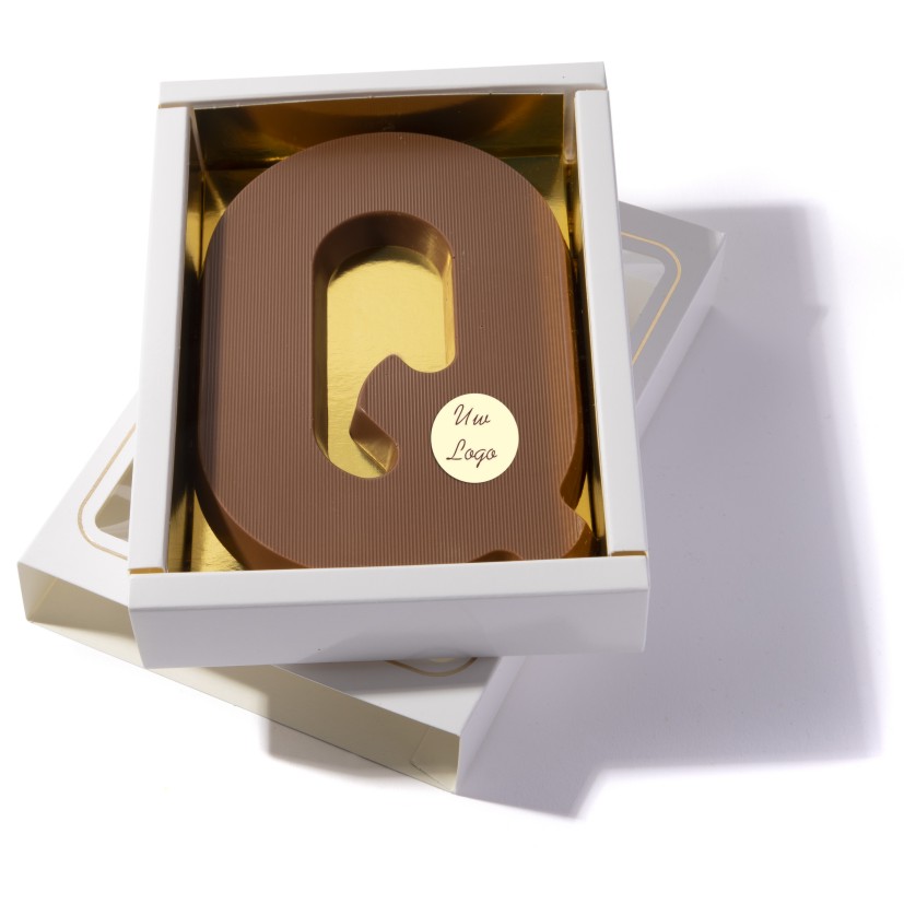 chocoladeletter met logo