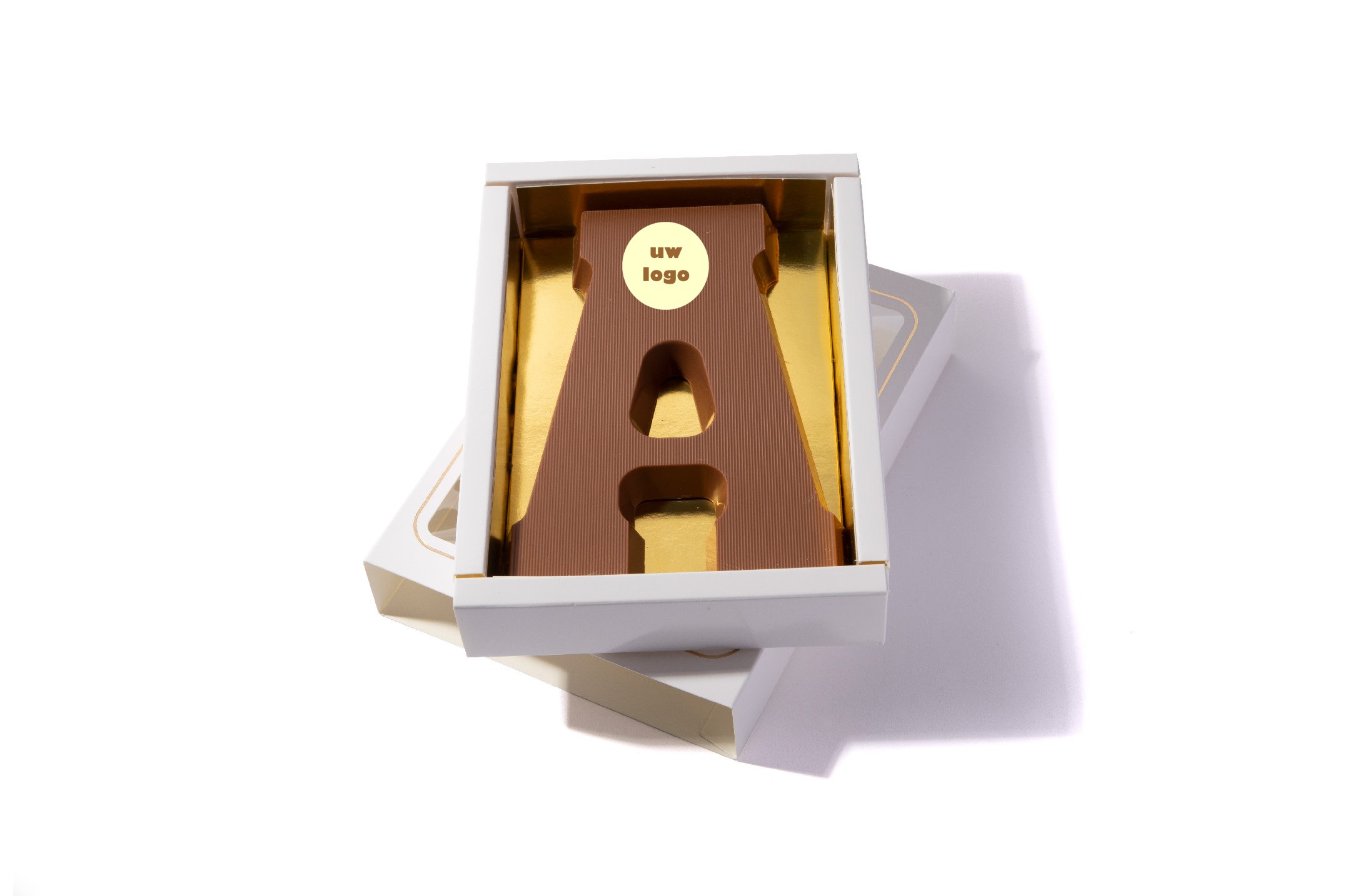 chocoladeletter met logo