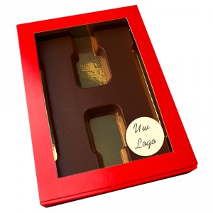Letter H met logo pure chocolade