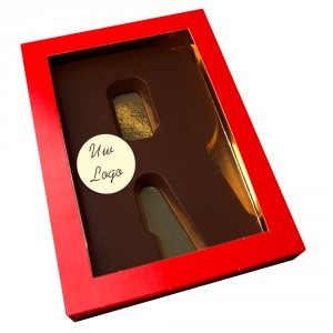 Letter R met logo pure chocolade
