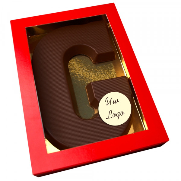 Letter G met logo pure chocolade