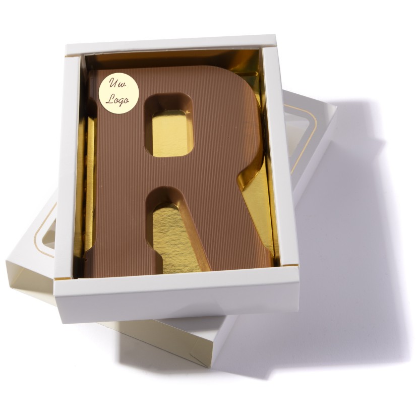 chocoladeletter met logo