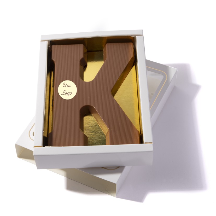 chocoladeletter met logo