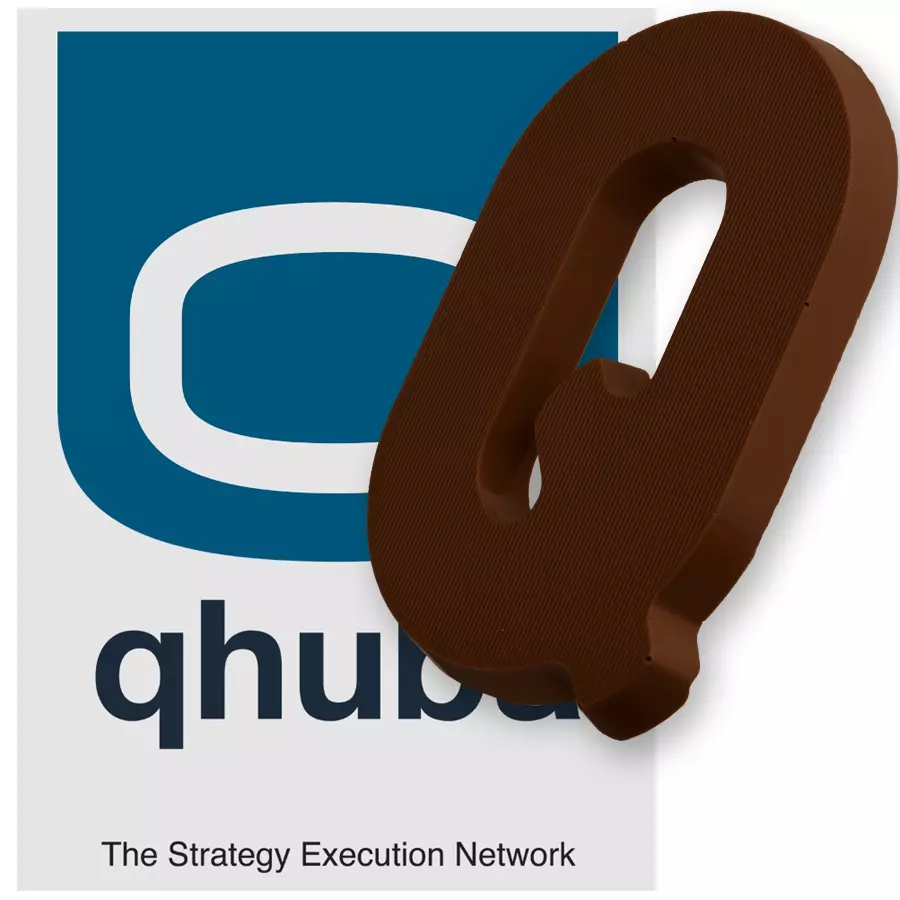 Chocolade letter PUUR bedrukte doos