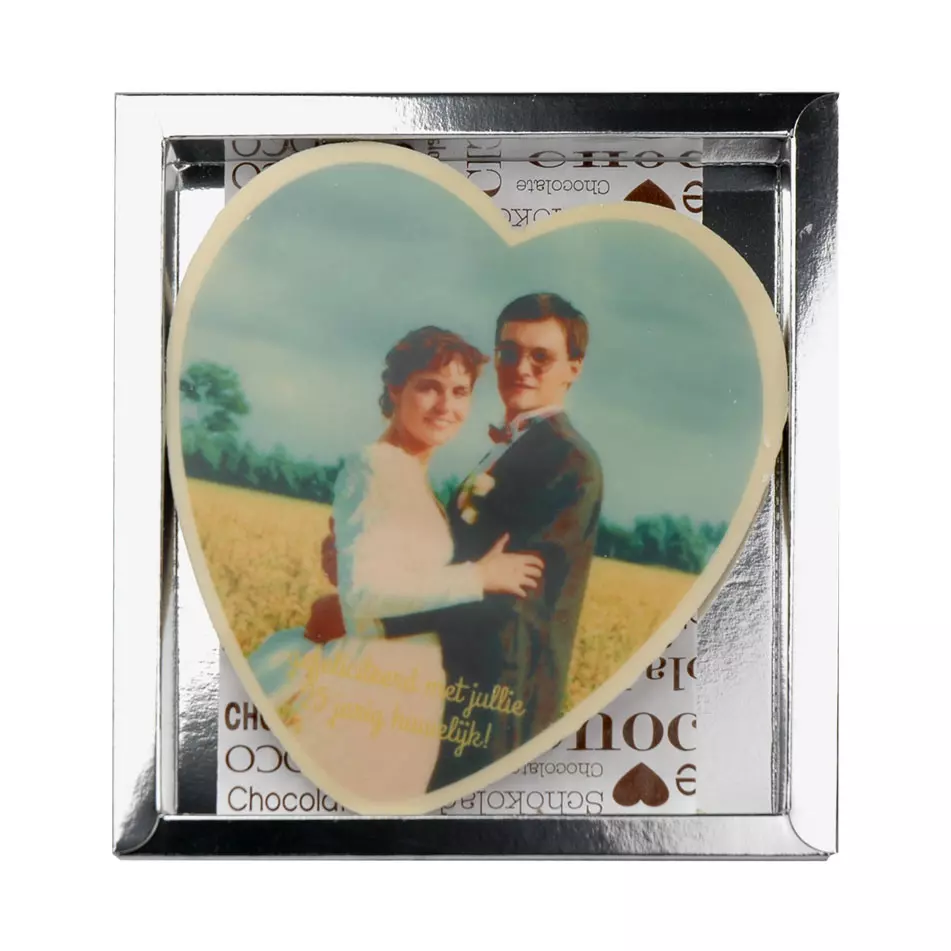 Chocolade hart 15 cm Chocolade hart 15 cm